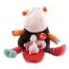 Peluche doudou d activite vache Ebulobo 38 cm et ses petits amis (21133)