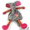 Peluche doudou Range Pyjama Elephant gris La Galleria 62 cm (20722)