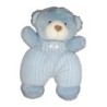 Peluche Doudou OURS bleu Calin et Bisou - Grelot - Silvertoys - H 27 cm (8685)