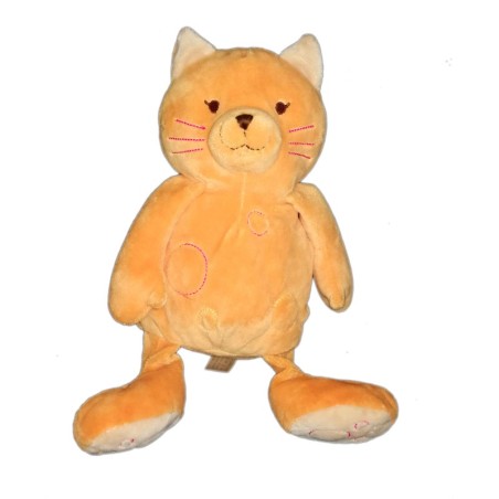 Doudou peluche chat orange 2008 Happy Horse 35 cm (21066)