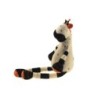 Peluche doudou Girafe Vache noire orange écru blanc 42 cm Catimini (18401)