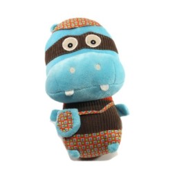 Peluche doudou Hippo Hippopotame bleu 26 cm Super Zeros (18370)