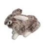 Doudou peluche Lapin marron blanc chiné 25 cm  (23582)