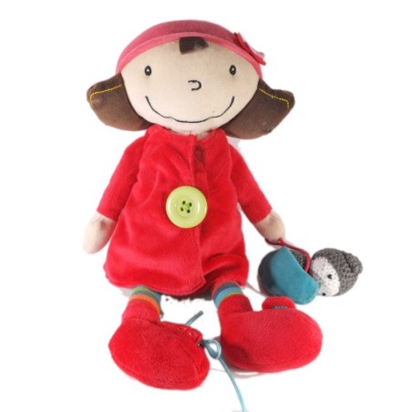 Doudou Poupée d'apprentissage activité éveil EBULOBO Oxybul Eveil et Jeux 35 cm (17697)