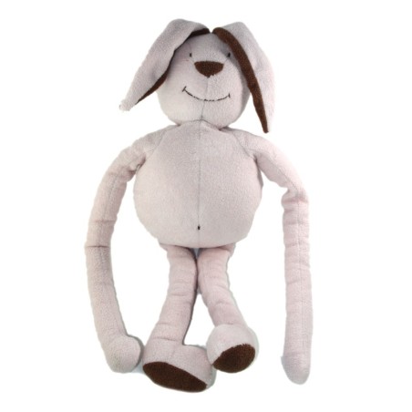 Doudoud peluche Lapin rose marron DPAM 50 cm Du Pareil au Meme (23144)