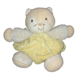 Doudou Chat jaune Kaloo Coll. Plume Gd mod 28 cm (21610)