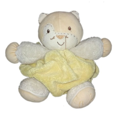 Doudou Chat jaune Kaloo Coll. Plume Gd mod 28 cm (21610)