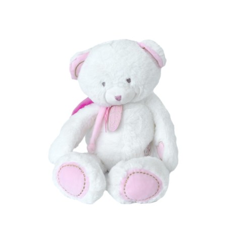 Doudou et Compagnie Peluche ours blanc rose Attrape Rêve 40 cm DC3472 (28430)
