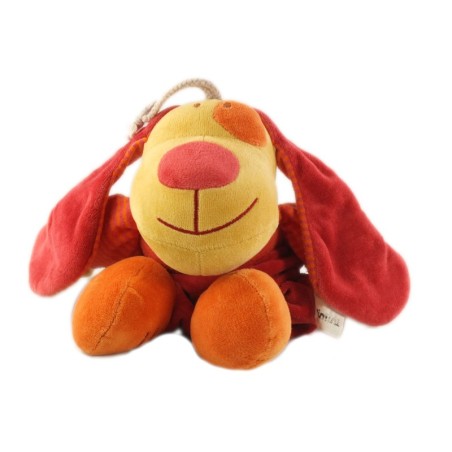 Peluche musicale doudou chien orange 22 cm Catimini (19130)