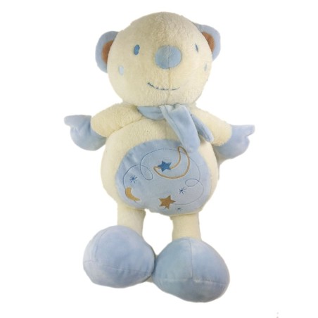 Peluche Doudou Ours blanc bleu Etoiles 40 cm SAUTHON (25950)