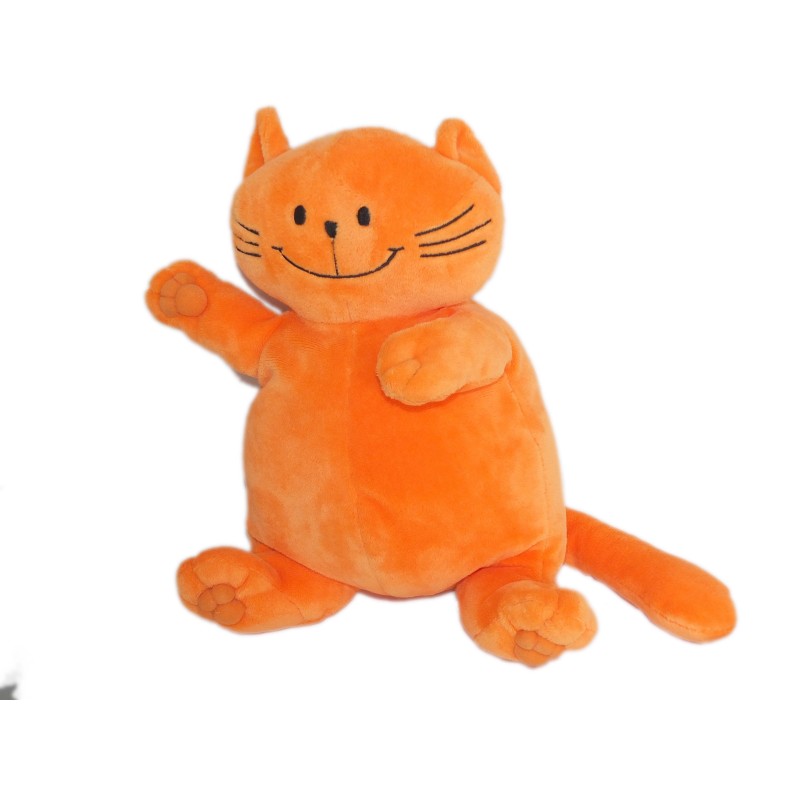 Doudou peluche CHAT orange (6537)