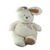 LASCAR Doudou peluche Lapin blanc beige marron 45 cm (25781)