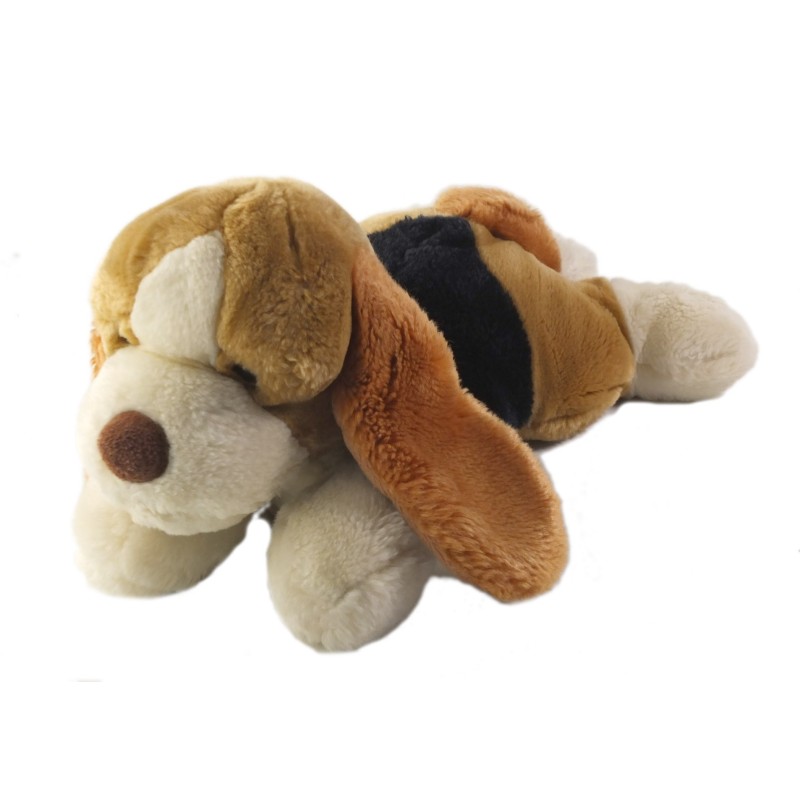 LASCAR Doudou peluche chien Beaggle marron noir blanc 32 cm (25778)