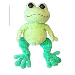 Peluche doudou GRENOUILLE Verte - LASCAR - H 34 cm (6441)
