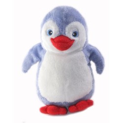 LASCAR Doudou peluche Pingouin bleu blanc bec rouge 25 cm (25769)