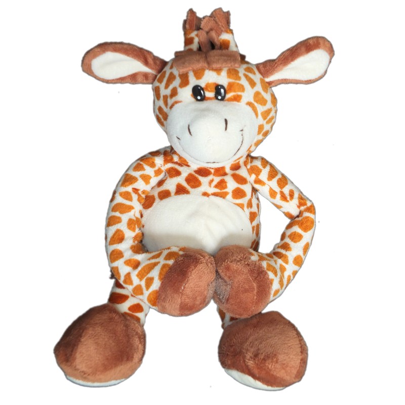 Peluche doudou GIRAFE marron - Gerry Just - H 32 cm (6497)