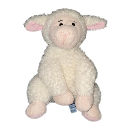 Peluche doudou mouton agneau blanc rose Happy Horse 28 cm (22166)
