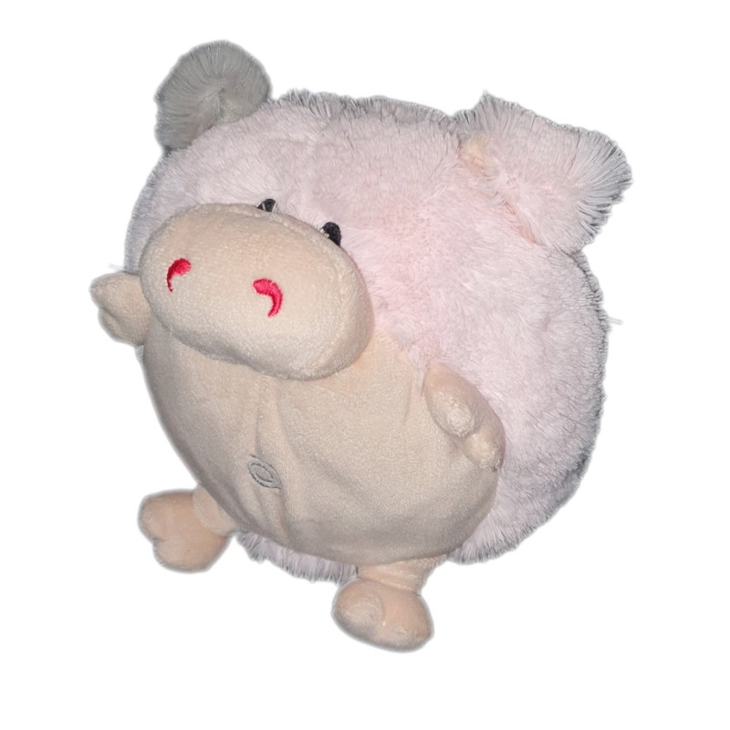 Peluche ronde boule cochon rose spirale 20 cm (22147)