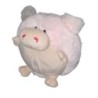 Peluche ronde boule cochon rose spirale 20 cm (22147)