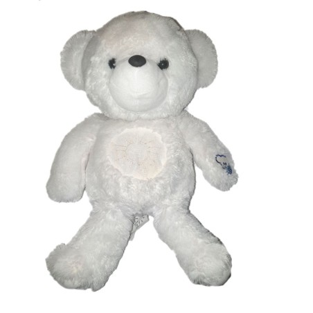 Peluche Ourson 40 cm Ours blanc LUMICALIN Soleil Giochi Preziosi (25559)