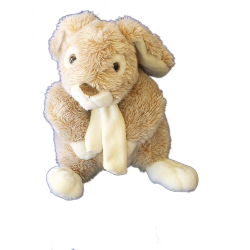 Peluche LAPIN Beige LASCAR - H 28 cm (6437)