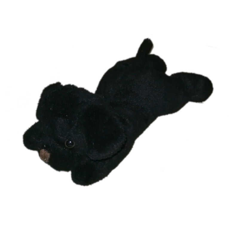 Doudou chien noir Carrefour Max & Sax 20 cm (21453)