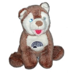 Peluche doudou Chien marron Husky Igloo Igloonous 14 cm Gipsy (23701)