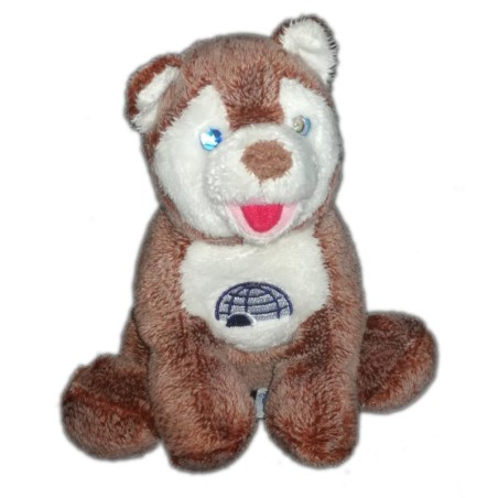 Peluche doudou Chien marron Husky Igloo Igloonous 14 cm Gipsy (23701)