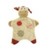 Doudou plat vache beige rouge ronds NATURE ET DECOUVERTES (26331)