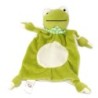 Doudou plat Grenouille verte Banque Populaire Les Petites Marie Foulard rayures (25921)