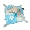 Doudou plat Lapin blanc bleu Etoiles Mots d Enfants (22505)