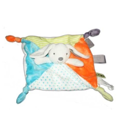 obaibi-okaidi-doudou-plat-lapin-blanc-bleu-orange-vert-etoiles (15950)