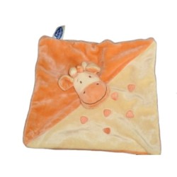 Doudou plat GIRAFE jaune orange MOTS D ENFANTS Siplec Leclerc 579/5821  (9213)