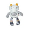 Doudou Chat blanc gris Brioche H 25 cm La Halle (12868)