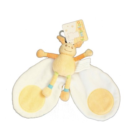 Doudou PAPILLON - blanc jaune orange - KIMBALOO La Halle (7541)
