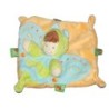 Doudou plat Lutin Papillon orange Vert Bleu - NICOTOY - Coccinelles (11728)