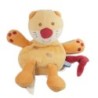 Doudou Chat Cajou orange Attache tétine Sucre d'Orge (18219)