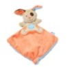 Doudou plat lapin chien orange bleu Sucre d Orge (21799)