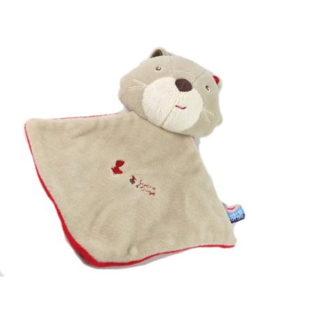 Doudou plat Chat gris SUCRE D ORGE (18238)