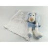 Doudou chien bleu Cajou Mouchoir blanc Sucre d Orge (18253)