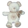 Doudou OURS beige Echarpe Mon coeur POMMETTE - H 22 cm (10534)