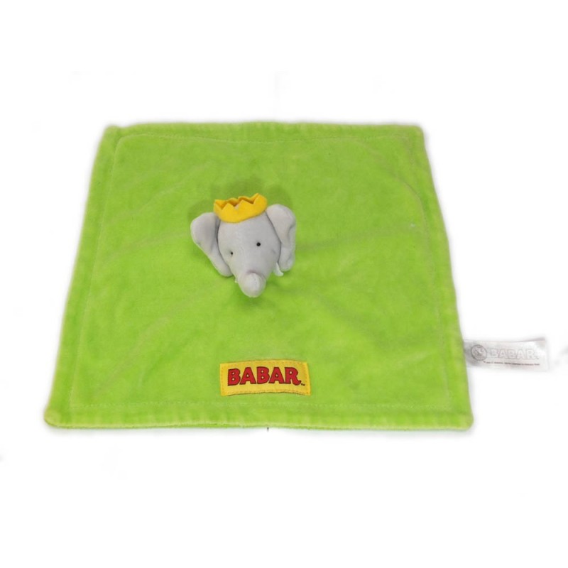 lansay-doudou-plat-babar-vert (17163)