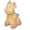 Doudou peluche GIRAFE jaune orange - KIABI - H 22 cm - Grelot (11630)