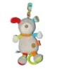 Doudou  Peluche musicale - LAPIN Chien - Gris rayures - BABYSUN - H 18 cm (11238)
