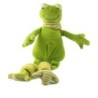 Peluche doudou Grenouille verte 15 cm assis