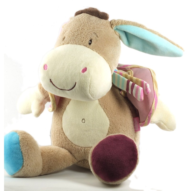 Babysun Doudou Rouliboules L'Ane gris 35 cm (18536)