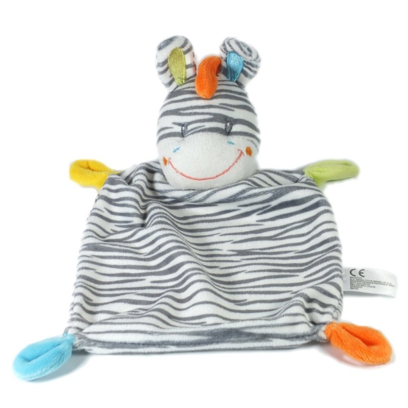 Doudou plat Zebre gris blanc Nicotoy Simba (17685)
