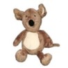 Doudou peluche souris marron rond blanc ventre  Casino 38 cm (18887)