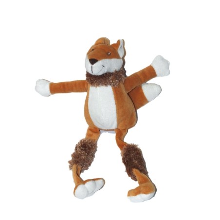 Doudou renard LES PETITES MARIE roux et blanc longues jambes (27749)
