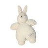 Doudou Lapin blanc marron Nounours 28 cm Vintage (27547)